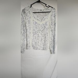 Floral Lace Long Sleeve Blouse